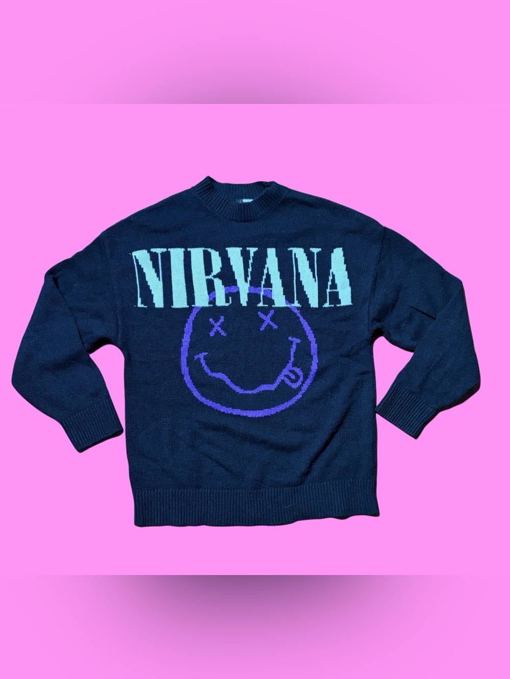 NIRVANA Black Crewneck Sweater- From H&M